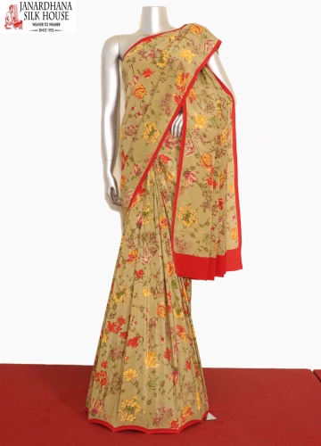 Printed Pure Crepe Silk Saree